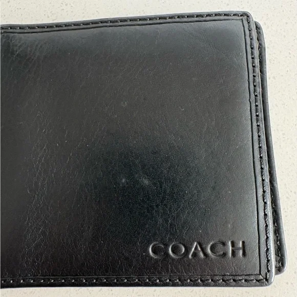 Coach men’s black leather wallet 2013 - Picture 3 of 11
